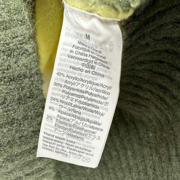 Madewell size Medium striped fulton pullover sweater yellow green - Picture 5 of 5